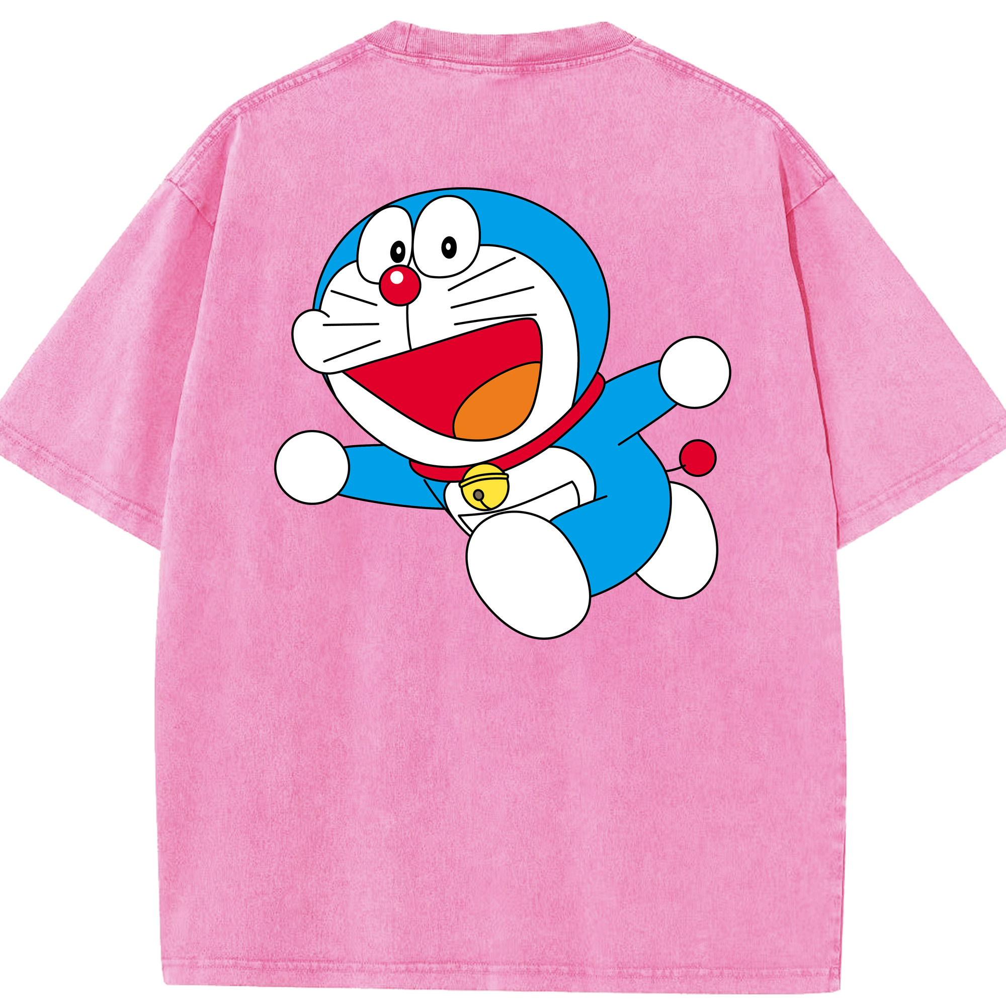 （画像用） ドラえもん Doraemon 綿100% ヴィンテージ風 半袖Tシャツ（背面プリント）